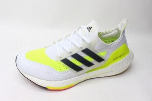 [265]adidas Ultra Boost 21 White Solar Yellow